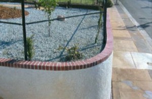 Brick Stucco Landscaping